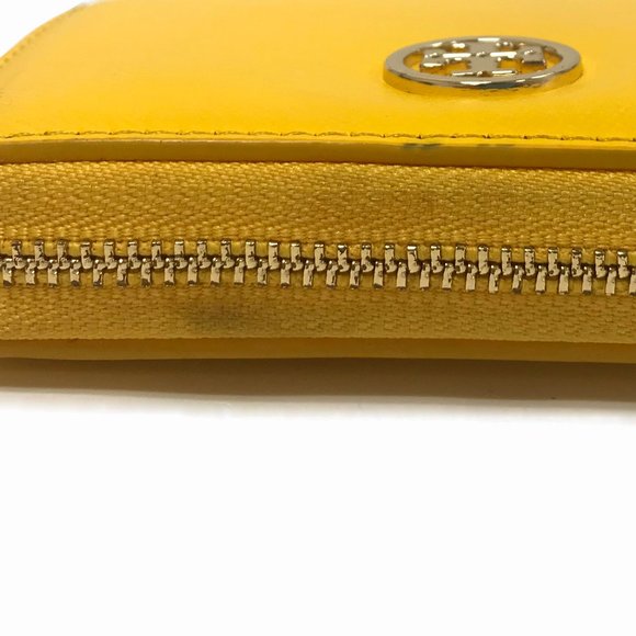 Tory Burch Robinson Mini Yellow Coin Purse - Picture 4 of 7